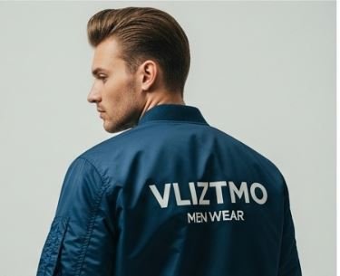 Blue Bomber Jacket – Vliztmo Men Wear - Image 3